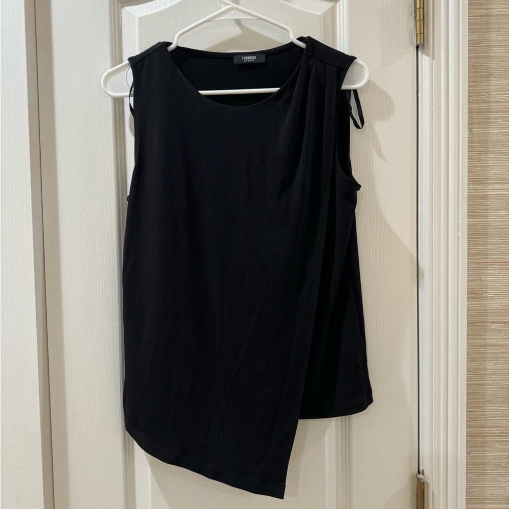 Black blouse with slit